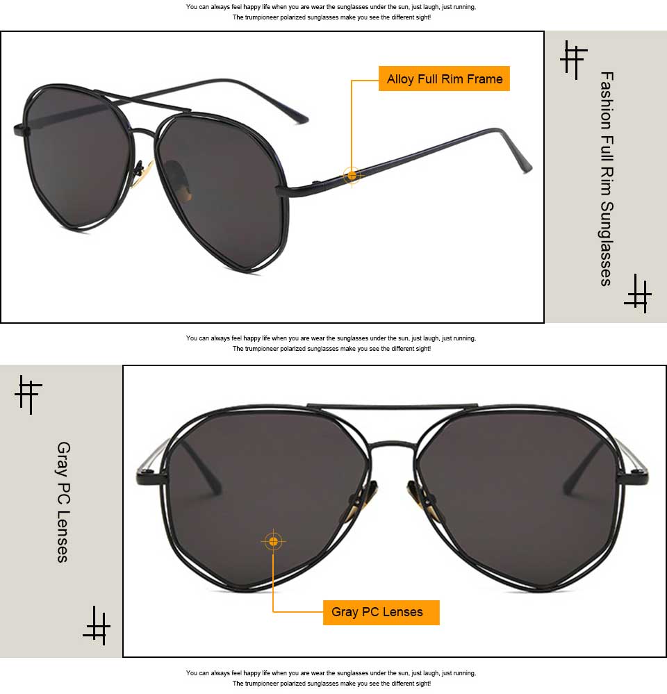 Black Aviator Sunglasses Womens