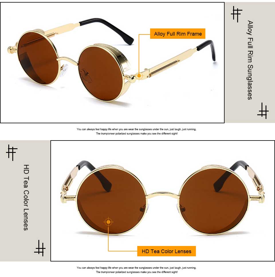 Gothic Round Sunglasses