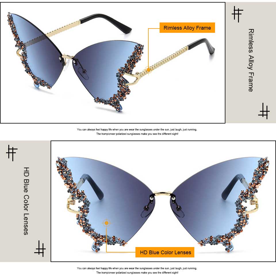 Gradient Butterfly Sunglasses