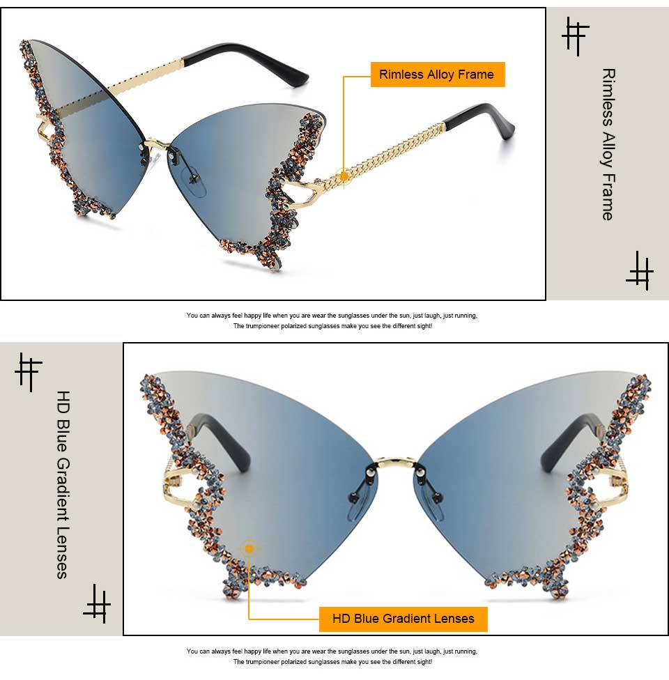 Green Butterfly Glasses