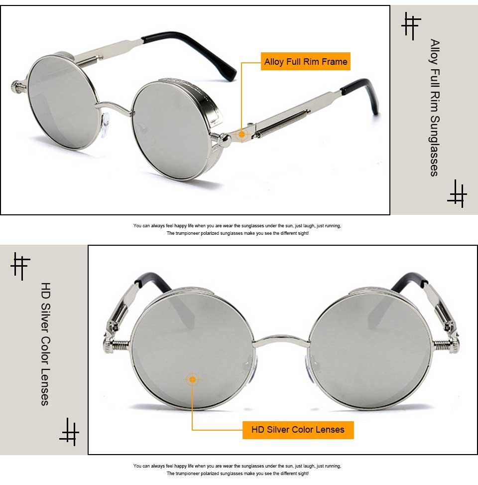 Mirrored Steampunk Sunglasses