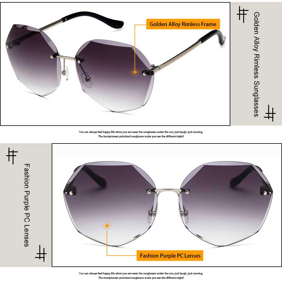 Ladies Rimless Sunglasses