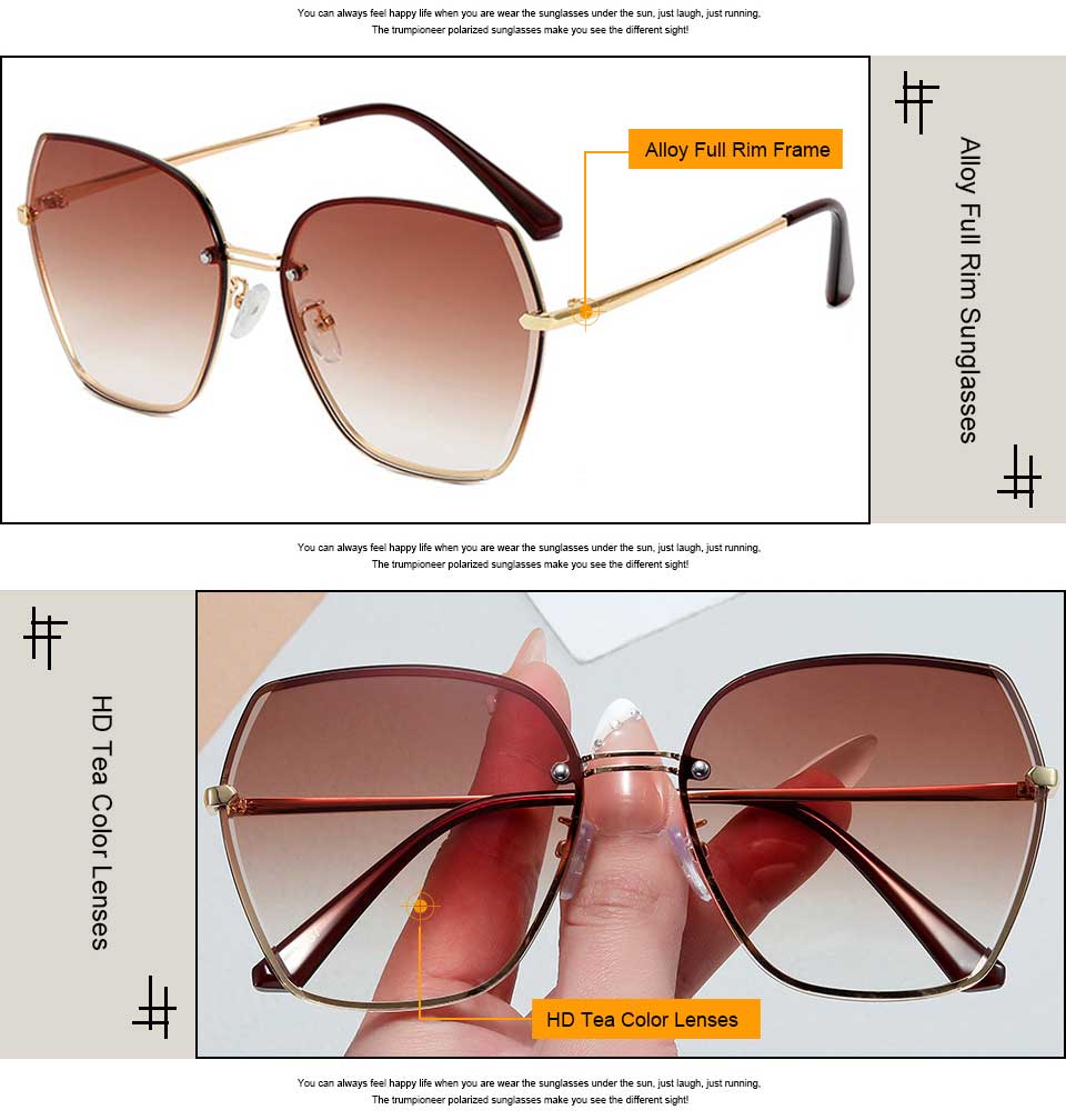 Orange Aviator Sunglasses