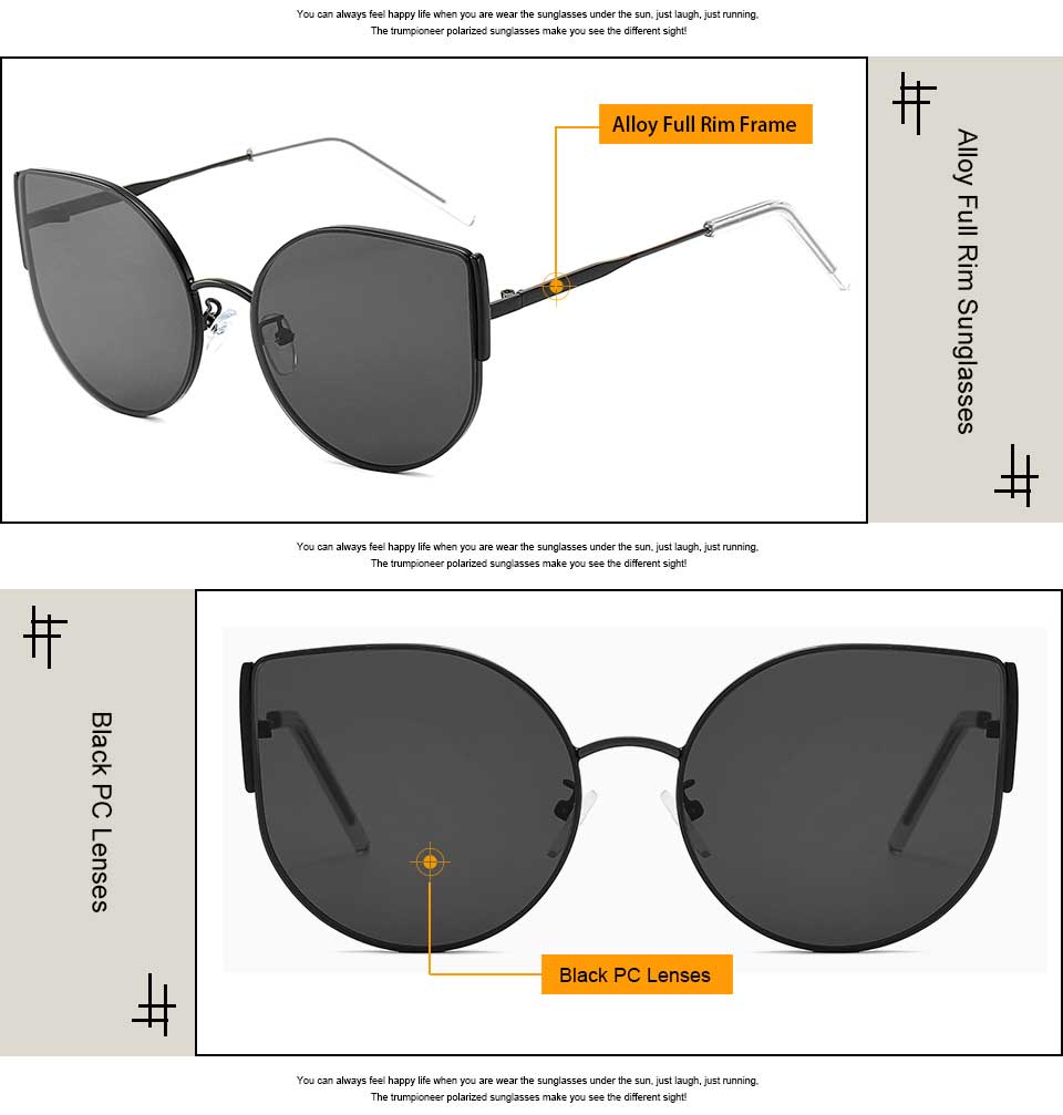 Oval Cat Eye Sunglasses