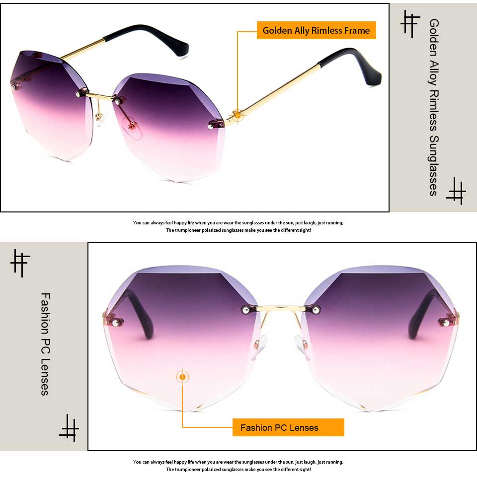 Ladies Rimless Sunglasses