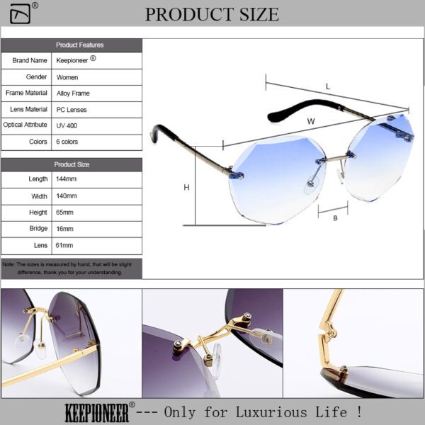 Rimless Sunglasses