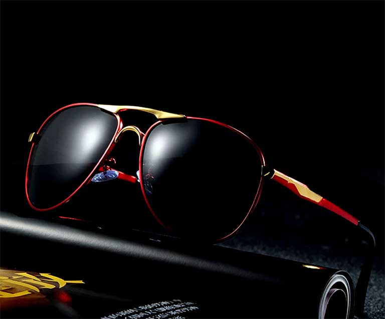 Black Aviator Sunglasses