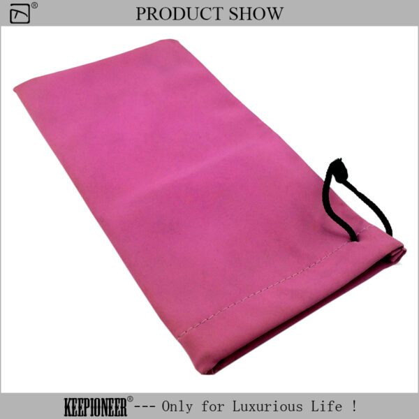 Small Leather Drawstring Bag