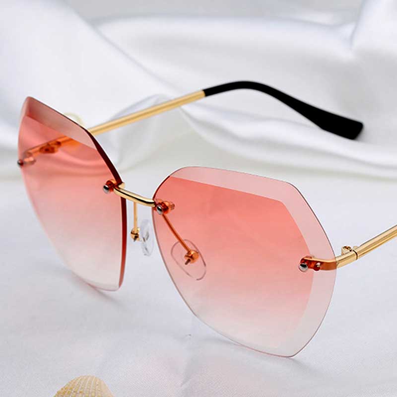 Square Rimless Sunglasses