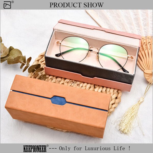 Hard Leather Glasses Case
