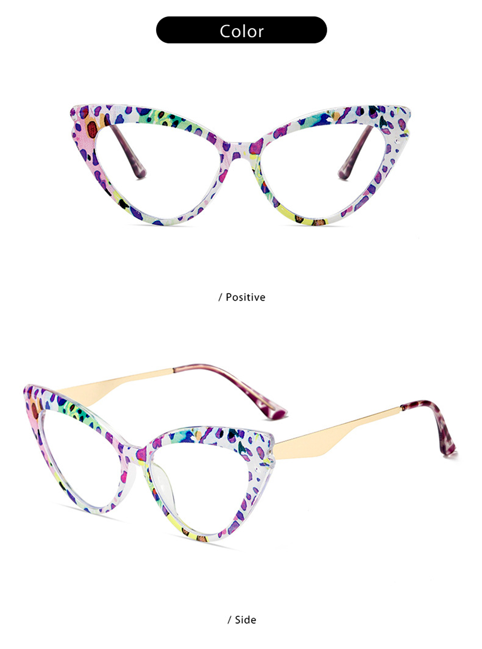 Cat Eye Glasses Metal Frame