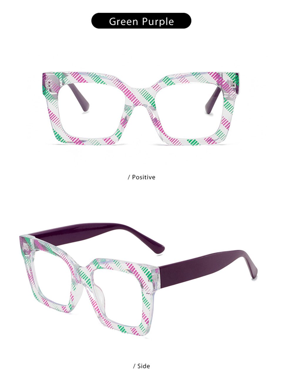 Cat Eye Rectangle Glasses