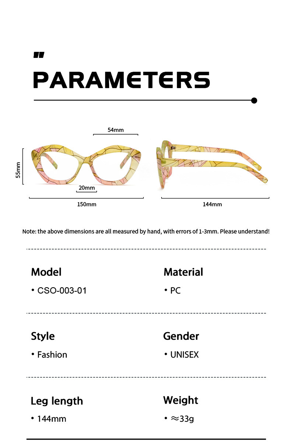 Geometric Cat Eye Glasses