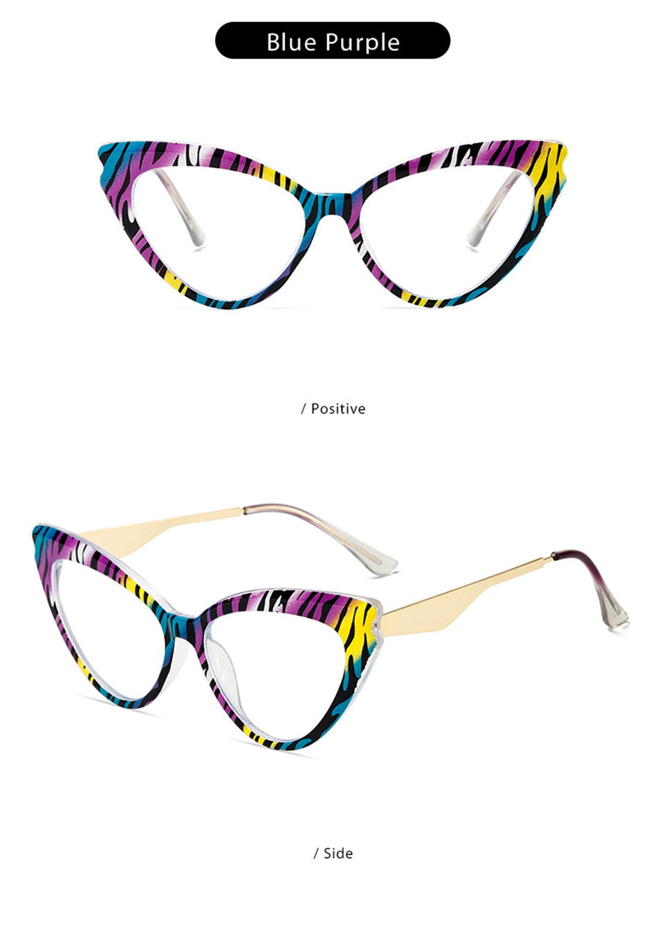 Metal Frame Cat Eye Glasses