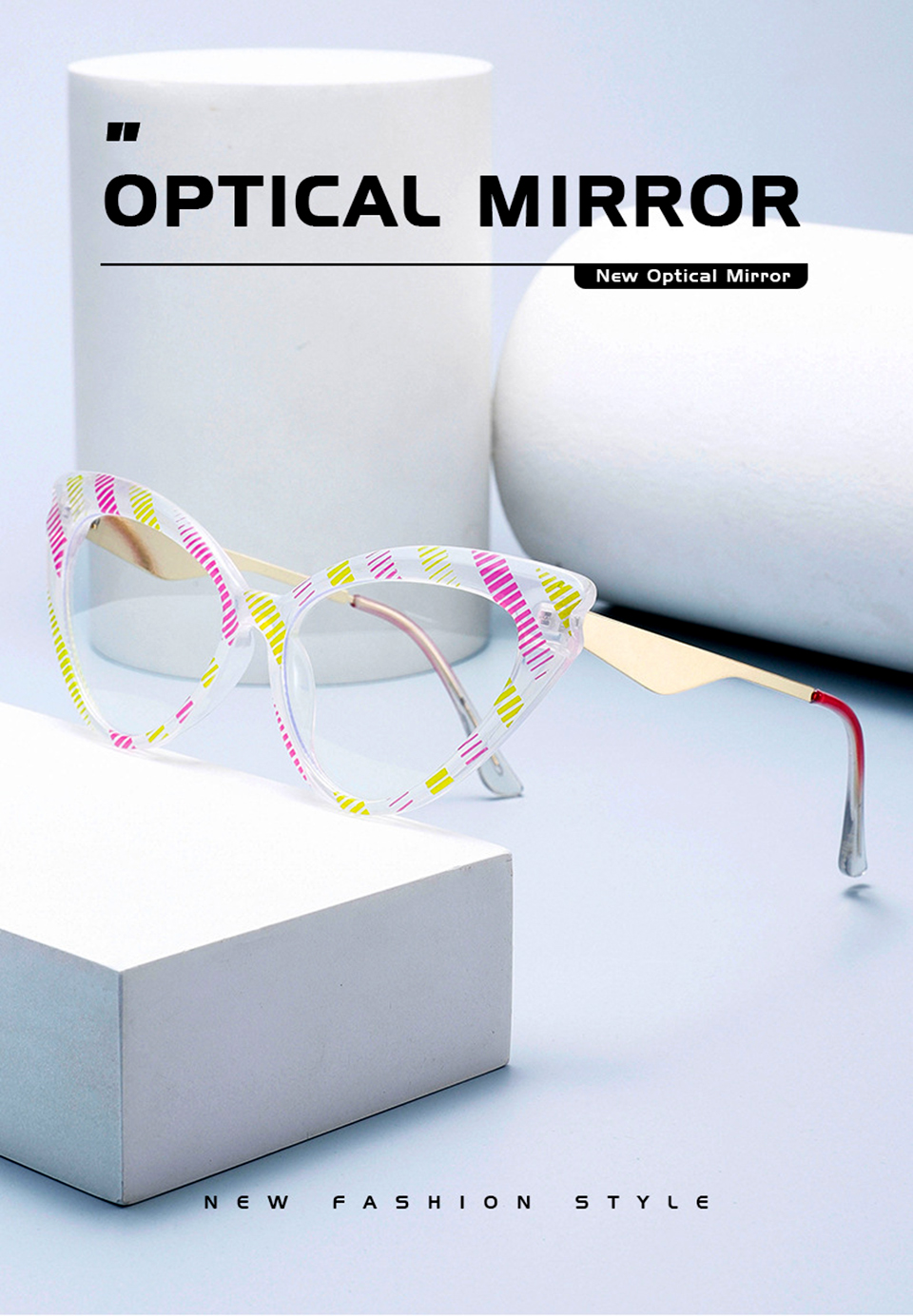 Rose Gold Cat Eye Glasses
