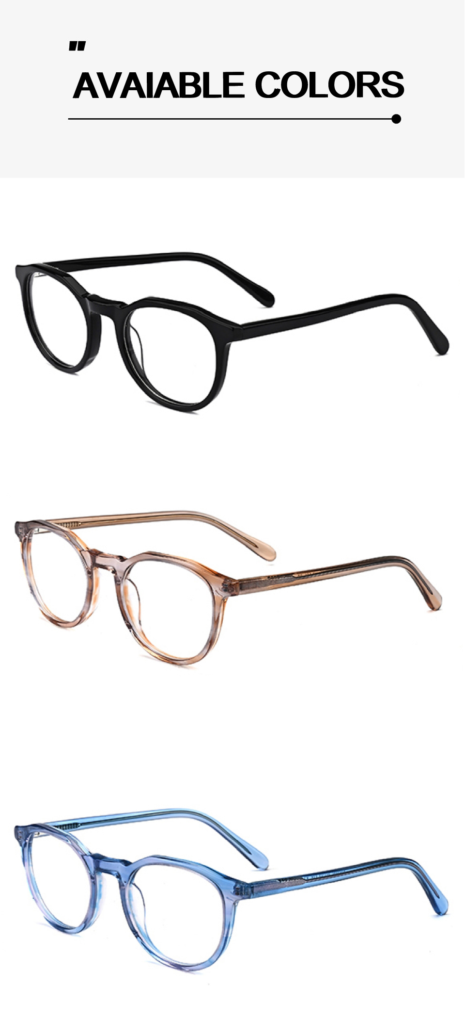 Thin Acetate Eyeglass Frames