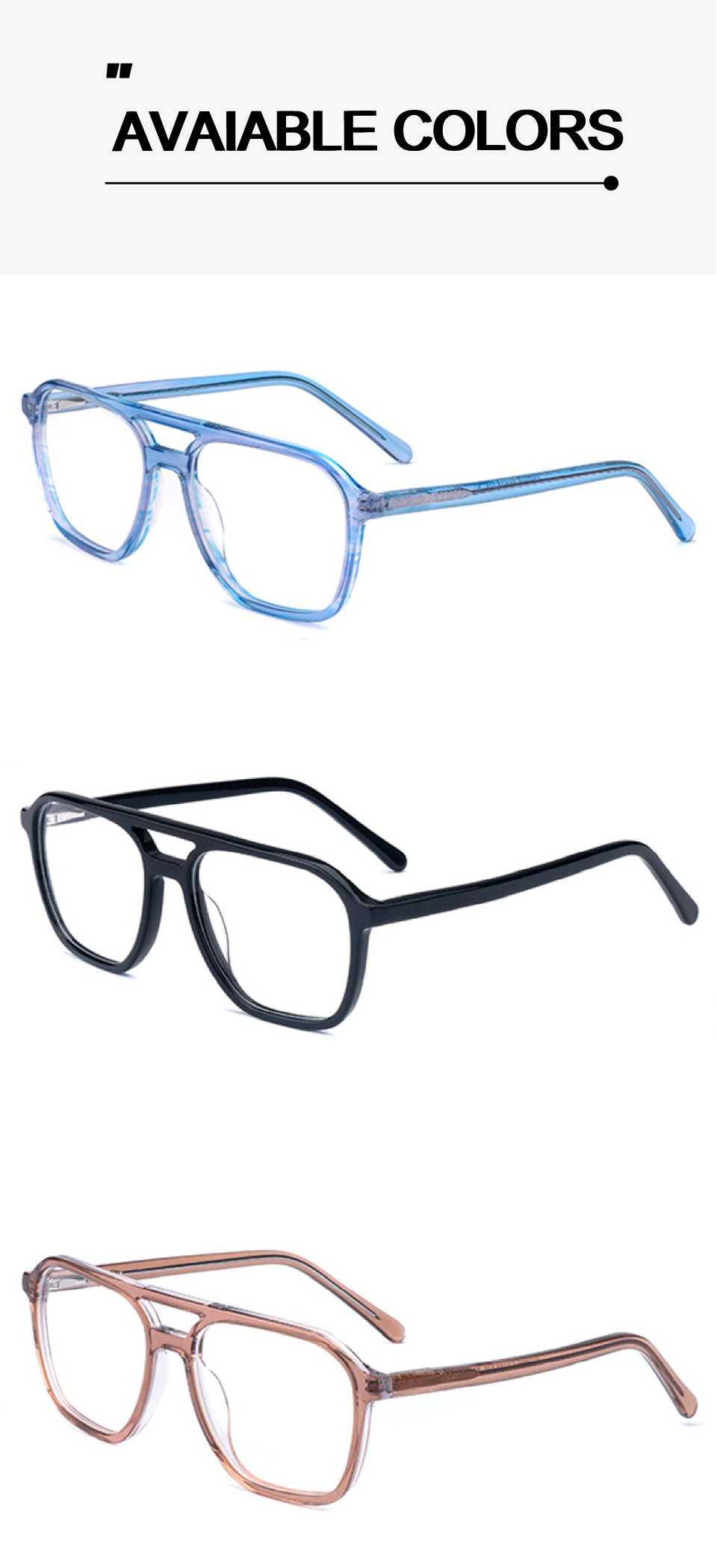 Transparent Acetate Glasses