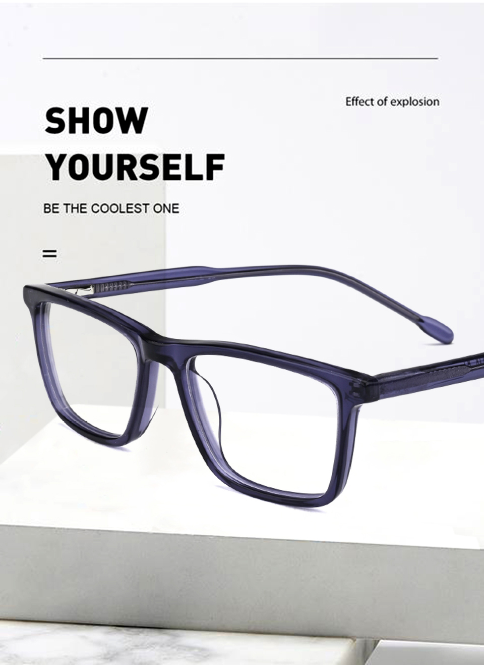 Blue Reflective Eyeglasses