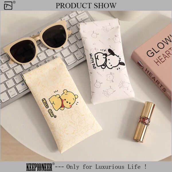 Cartoon Leather Glasses Storage Bag