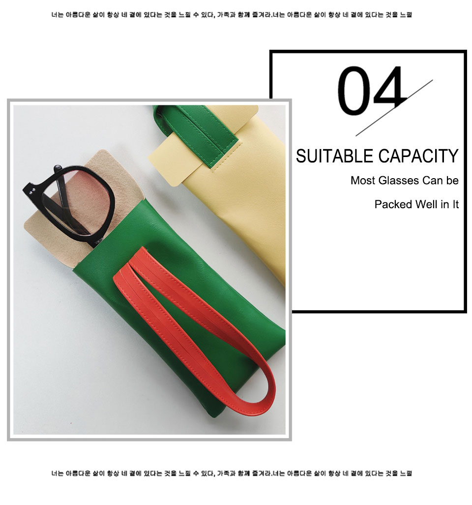 Colored Buckle Eyeglass Bag