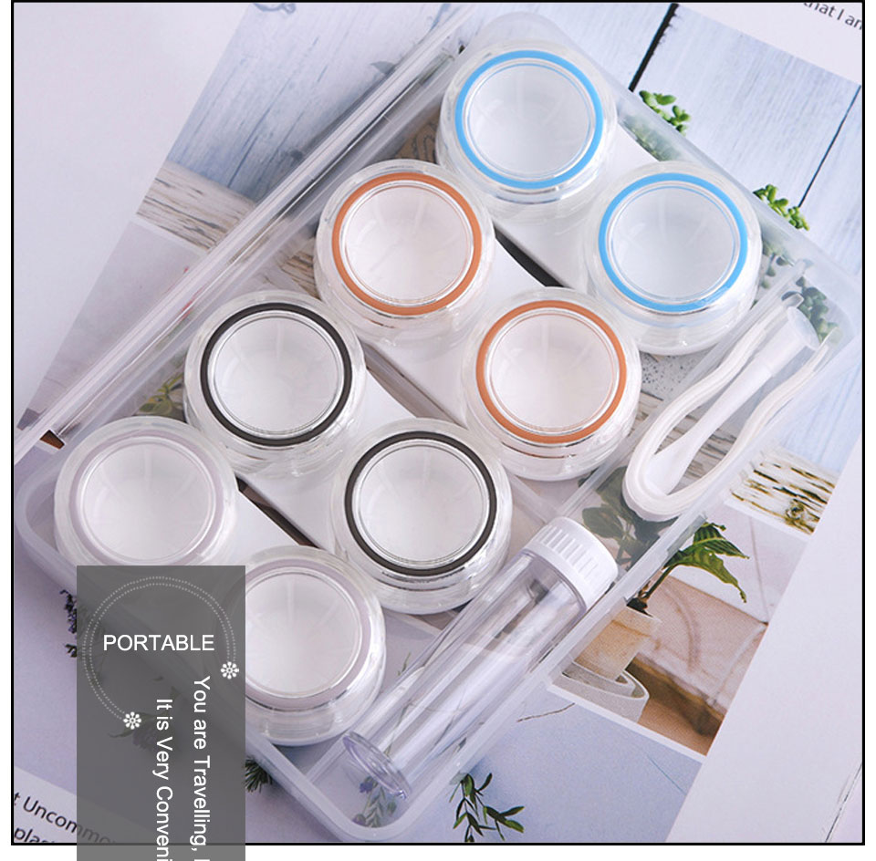 Colored Contact Lens Case Double Box