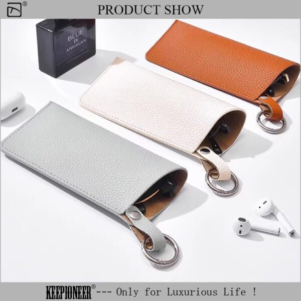 Leather Glasses Case Bag