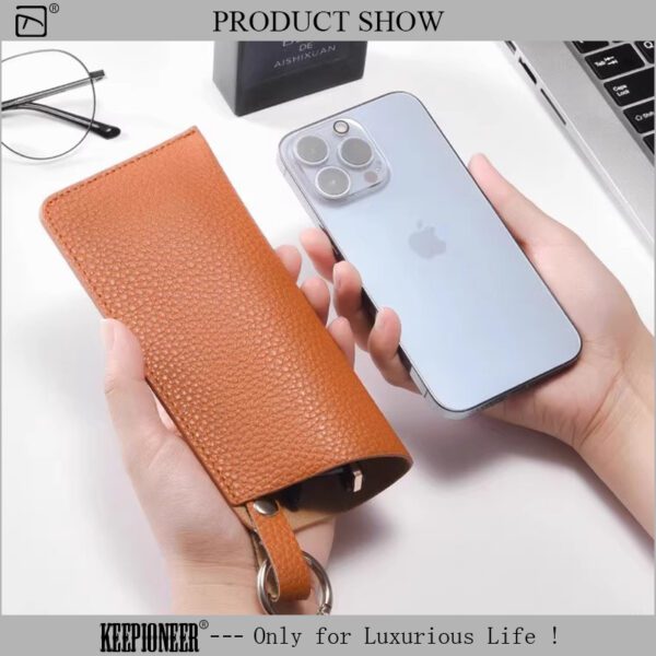 Leather Luxury Glasses Case Bag