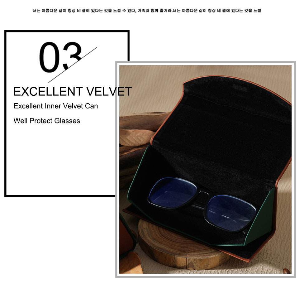 Portable Handmade Folding Glasses Case