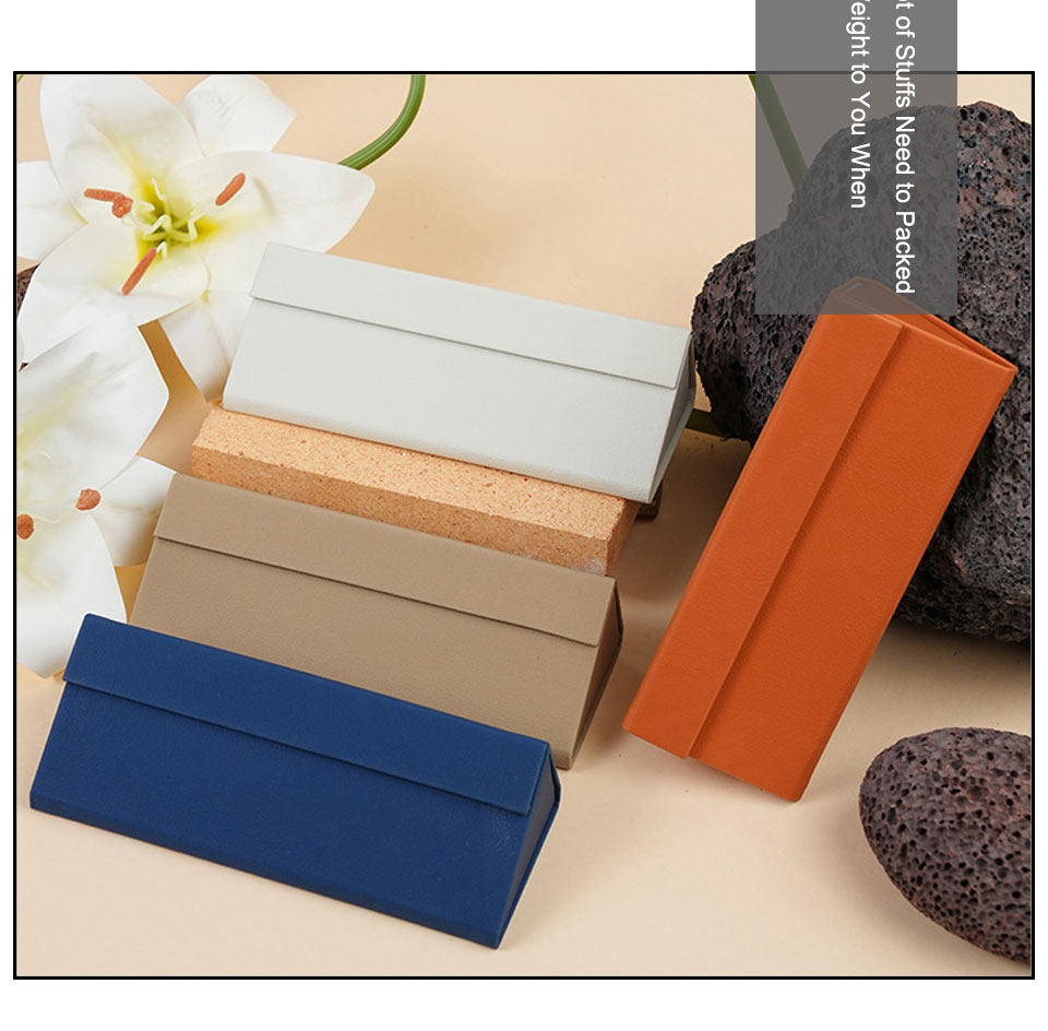 Portable Leather Glasses Case