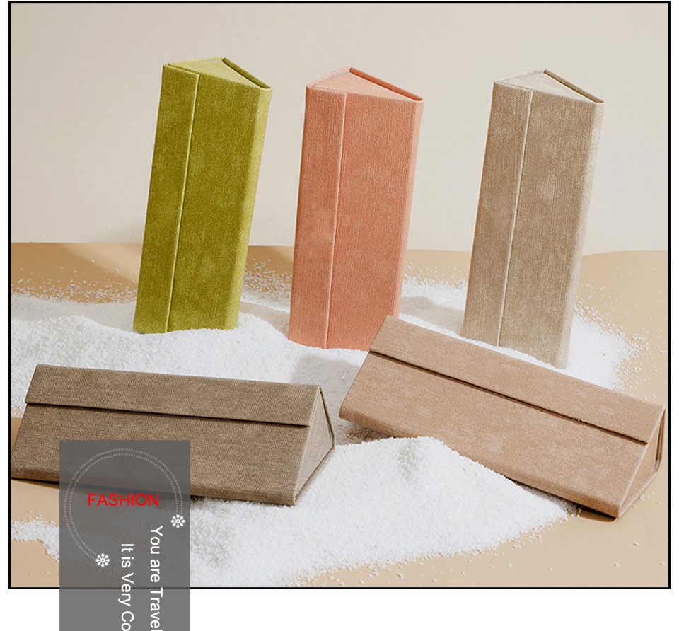 Triangle Glasses Case with Embossed Logo