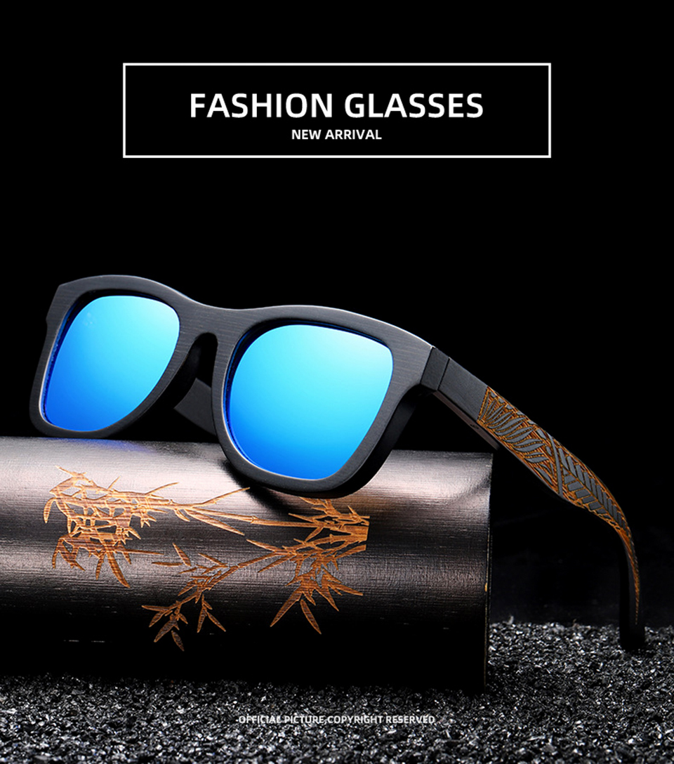 Bamboo Aviator Sunglasses