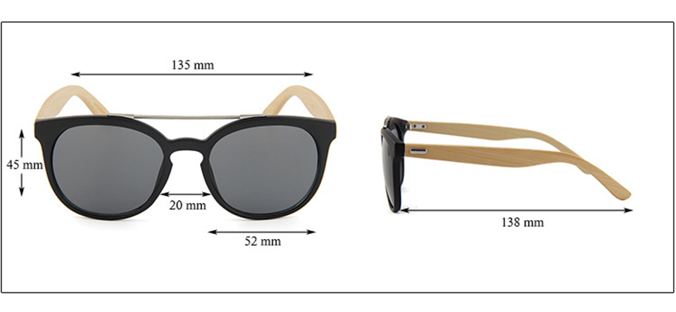 Bamboo Glasses With Uv400