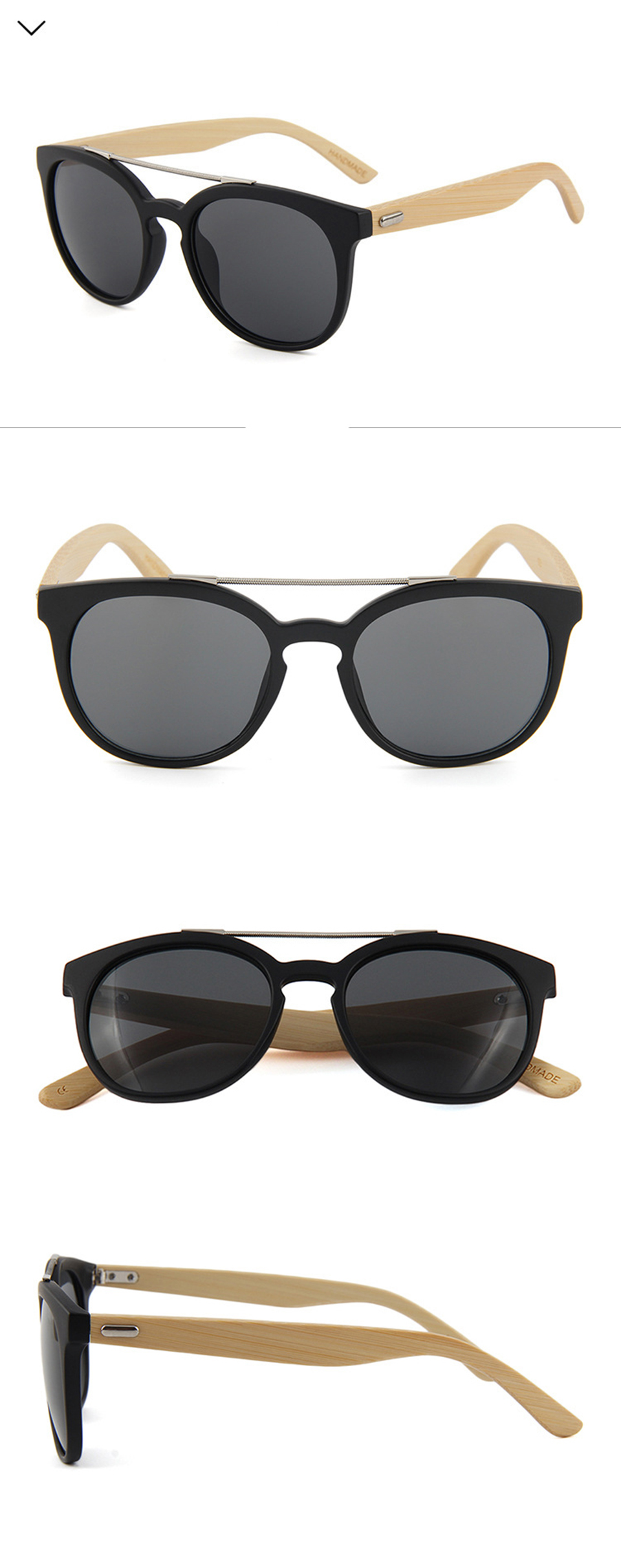 Custom Logo Bamboo Sunglasses