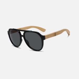 Double Bridge Bamboo Sunglasses