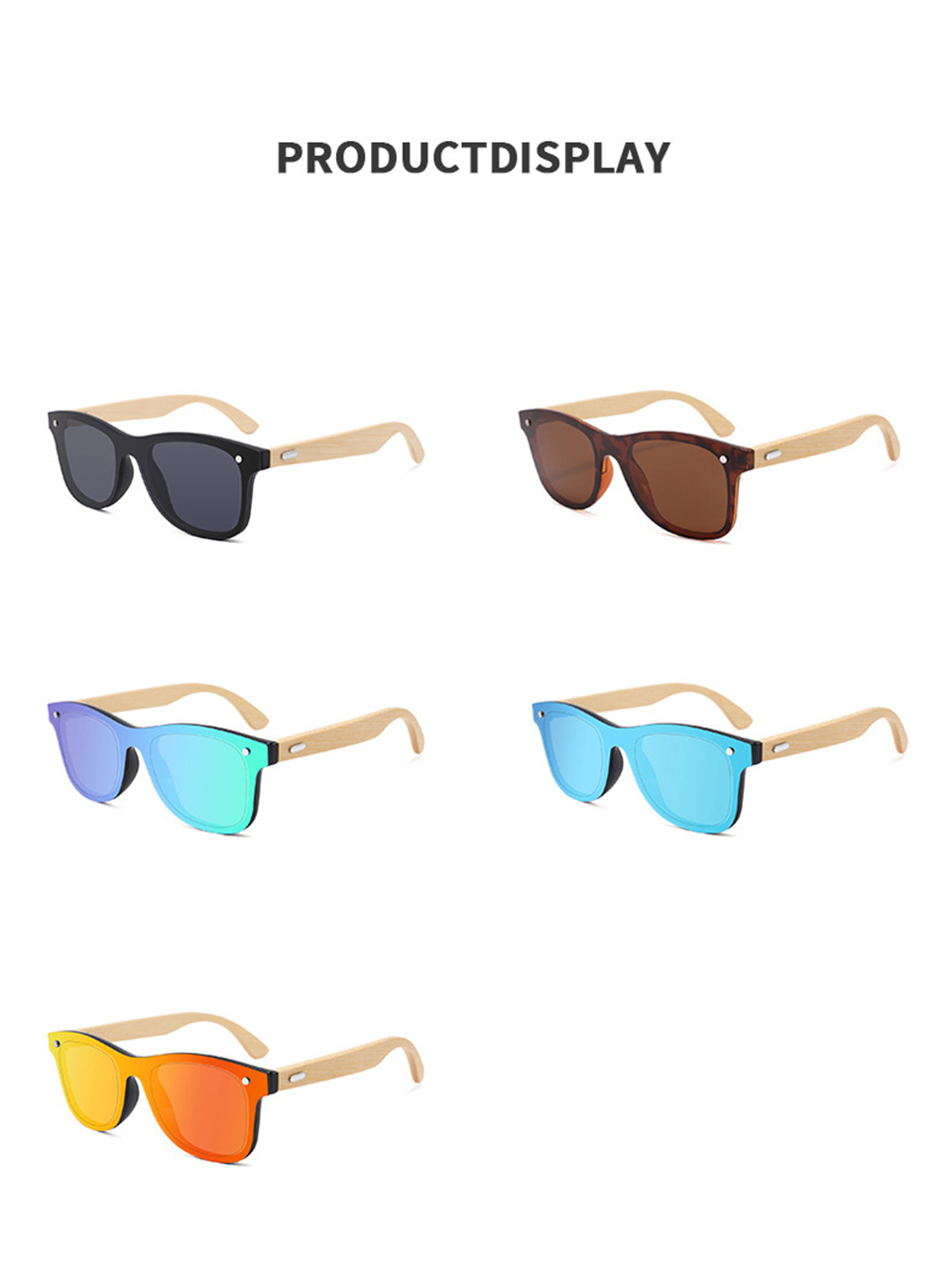 Eco-friendly Bamboo Men Sunglasses