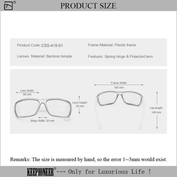 Engraved Logo Bamboo Sunglasses