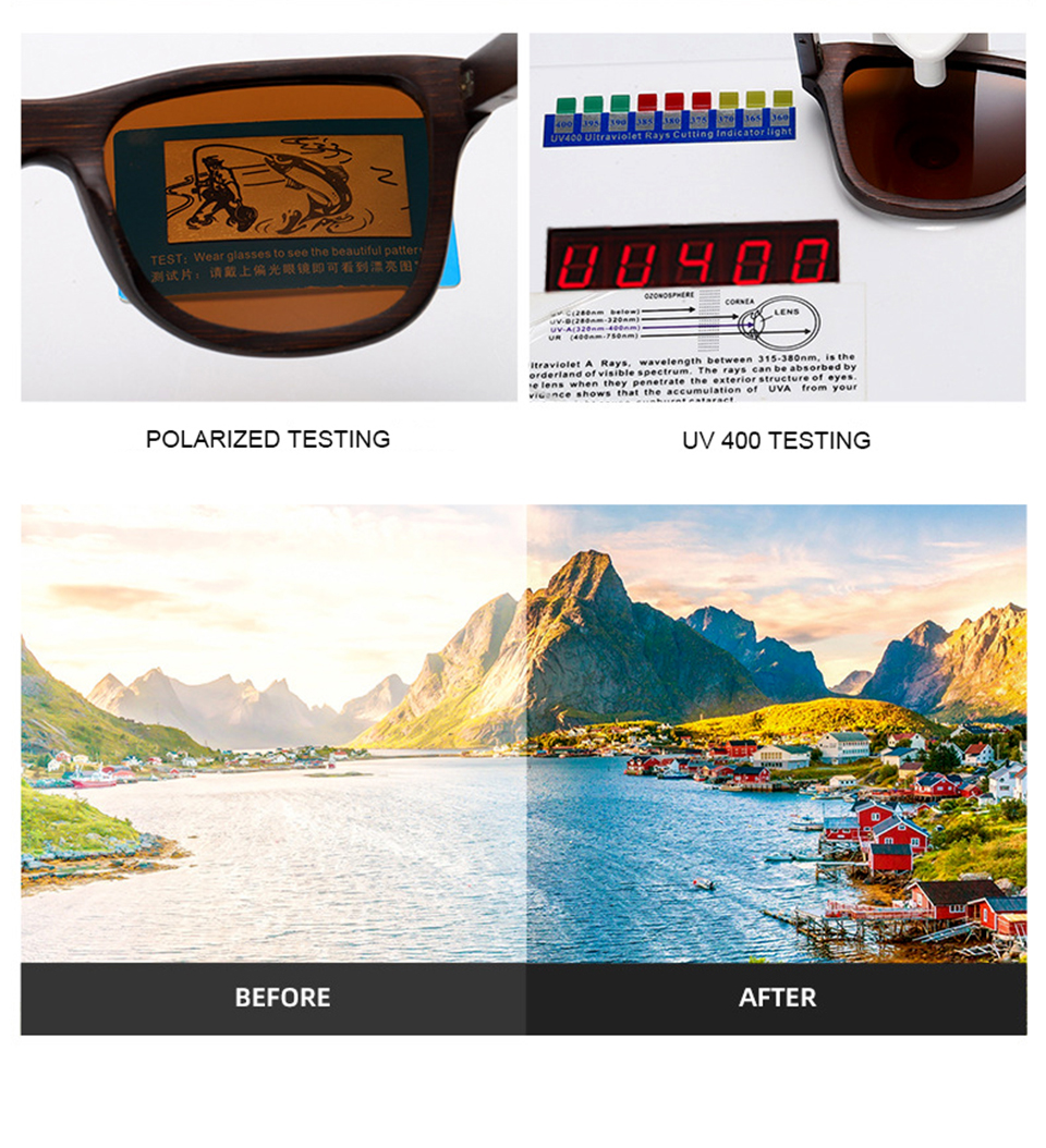 Engraved Logo Bamboo Sunglasses Eye Stock Glasses