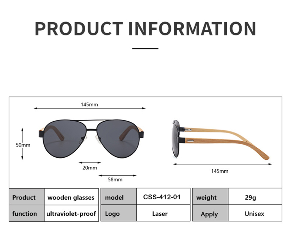 Fishing Bamboo Sunglasses