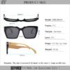 Frame Square Bamboo Sunglasses