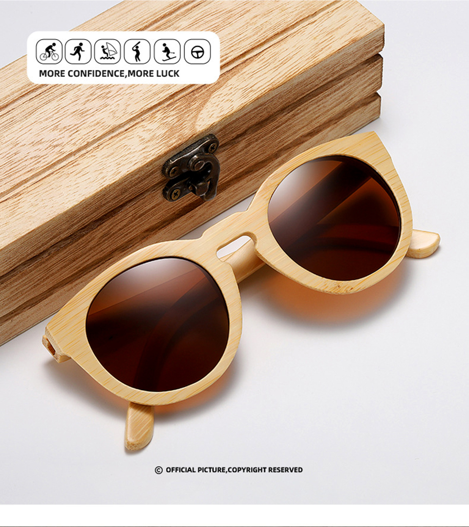 Custom Bamboo Sunglasses Light Blocking Glasses