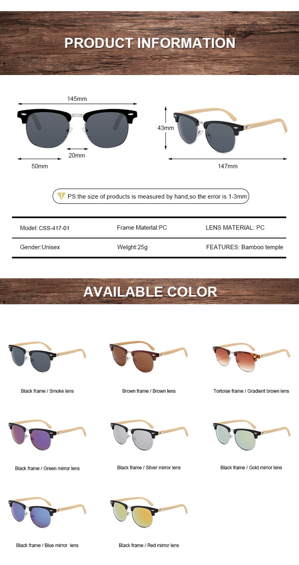Outdoor Wooden Sunglasses