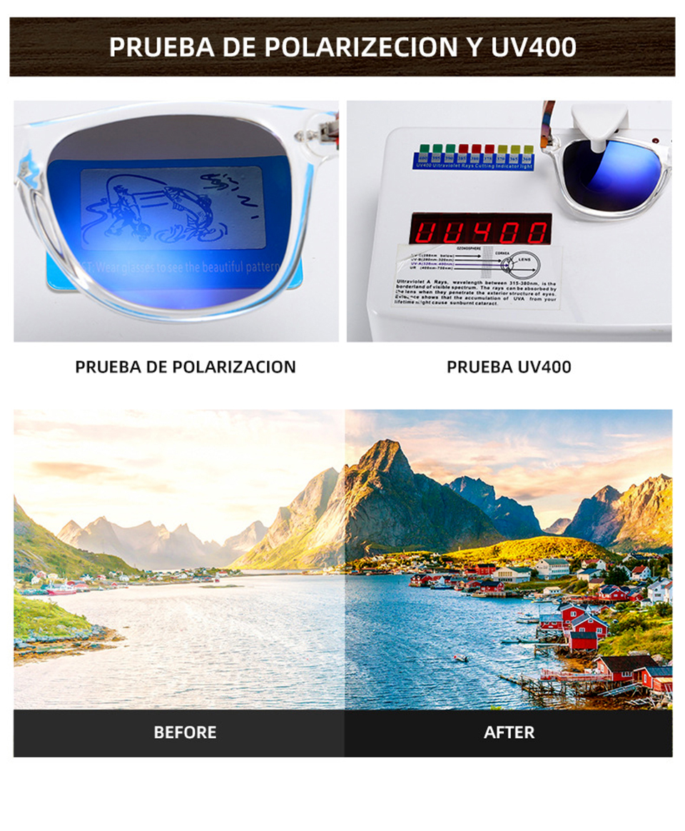 Wooden Frame Sunglasses Photochromic Lenses