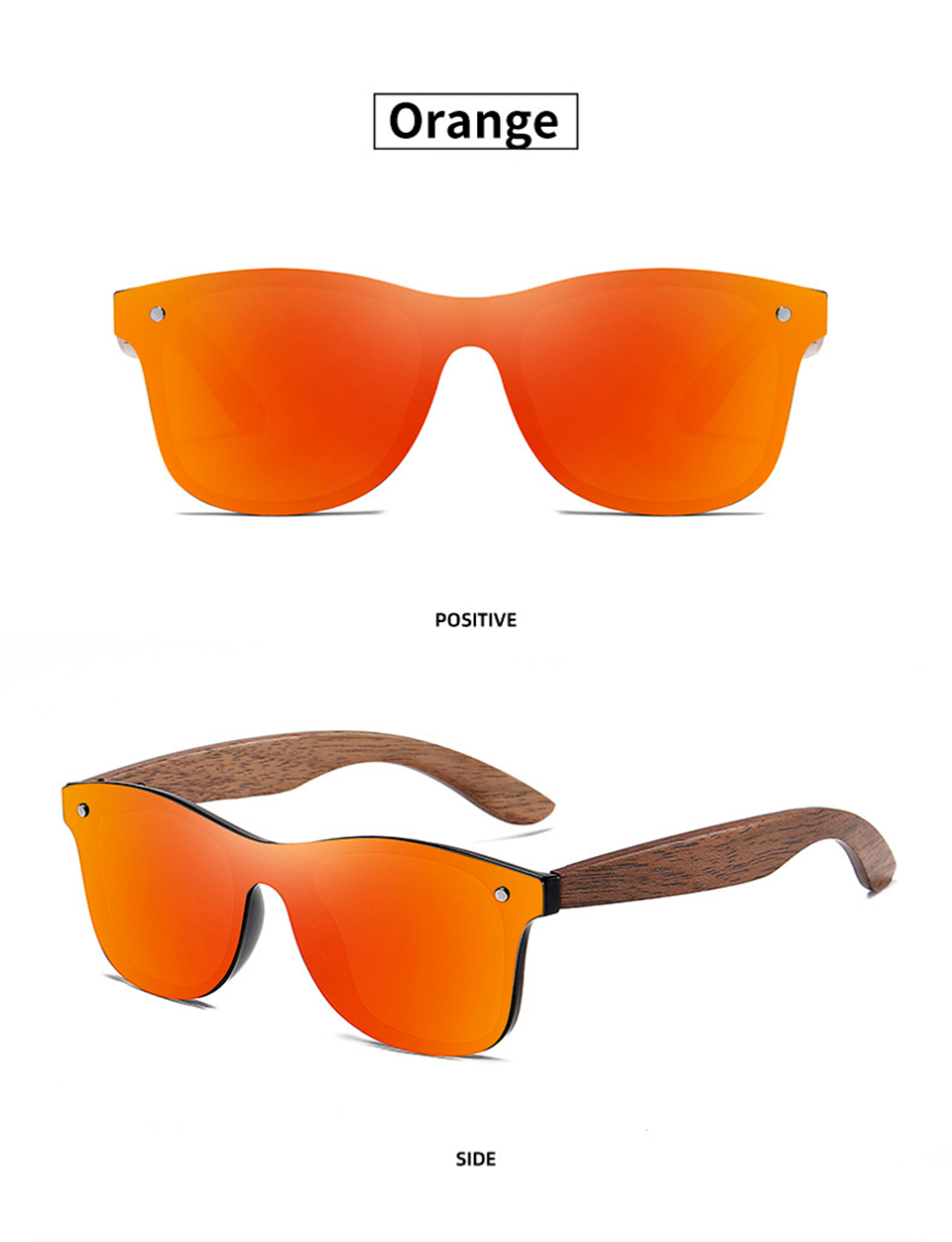 Round Wood Sunglasses Pink Heart Sunglasses