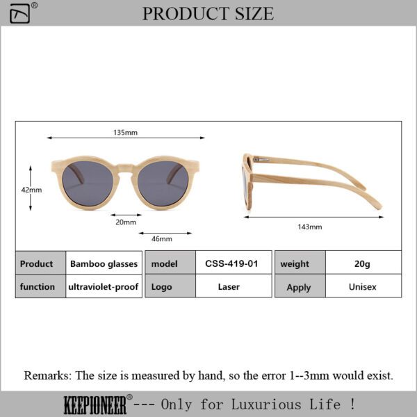 Polarized Bamboo Sunglasses