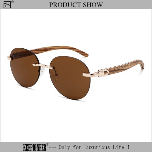 Rectangular Rimless Sunglasses