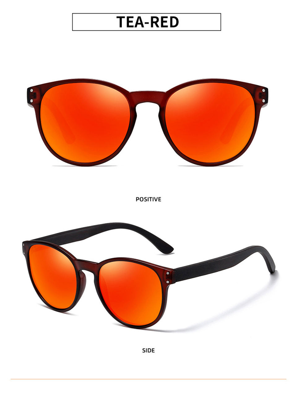 Wood Frame Sunglasses Mens Red Lens Sunglasses
