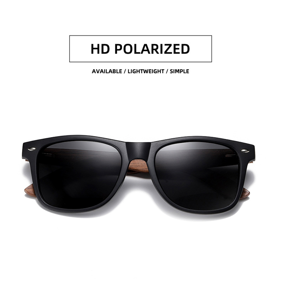 Wood Polarized Glasses Men Retro Glasses