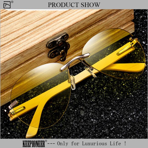 Rimless Sunglasses Mens
