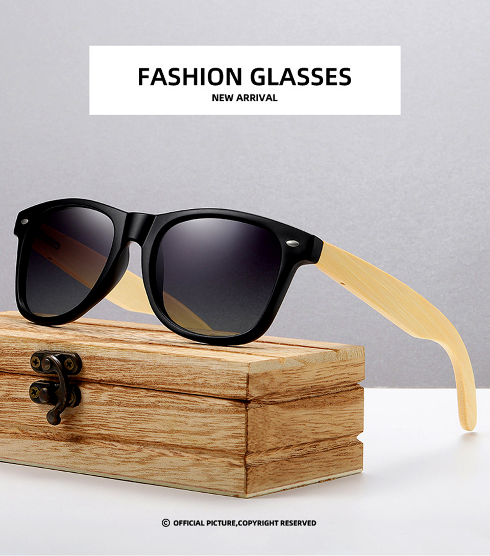 Mens Bamboo Sunglasses Round Cat Eye Glasses