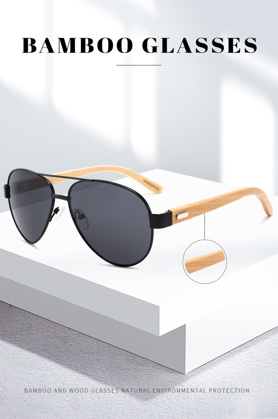 Stylish Metal Frame Glasses Sunglasses with Metal Hinge